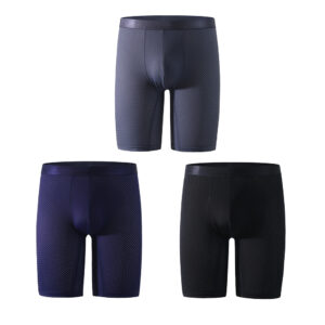 Plus Size Men's Underwear Soft Breathable Boxer Shorts Anti Chafing Solid Panties Moisture Wicking Underpants 3 Pack